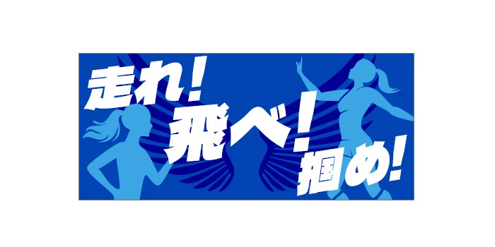 走れ!飛べ!掴め!デザイン