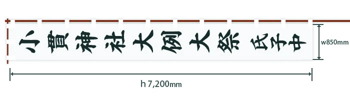 大幟のサイズとデザイン