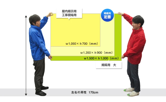 安全旗・安全衛生旗のサイズ