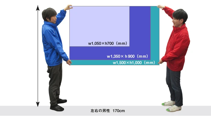 フリンジなし校旗・学校旗のサイズ