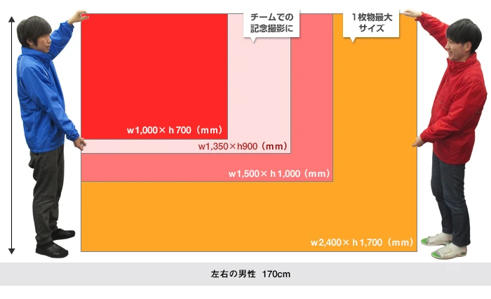 チーム応援旗のサイズ