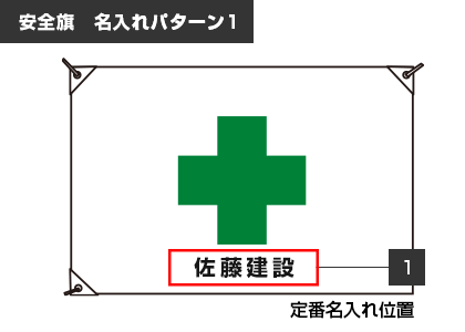 安全旗　名入れパターン1