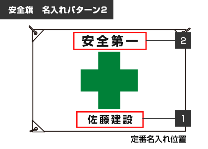 安全旗　名入れパターン2