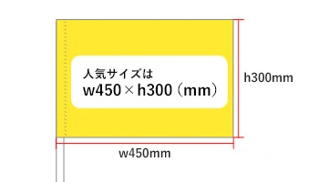 人気サイズはw450×h300(mm)