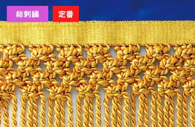 「金糸真田付金糸四段七宝結」のフレンジイメージ