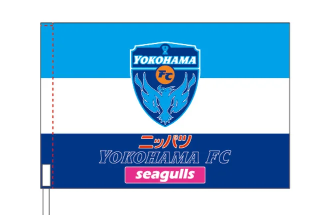 実績319女子サッカークラブチーム様の応援用手旗　デザインイメージ