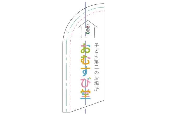 実績321社会福祉法人様の施設装飾用スウィングバナー デザインイメージ